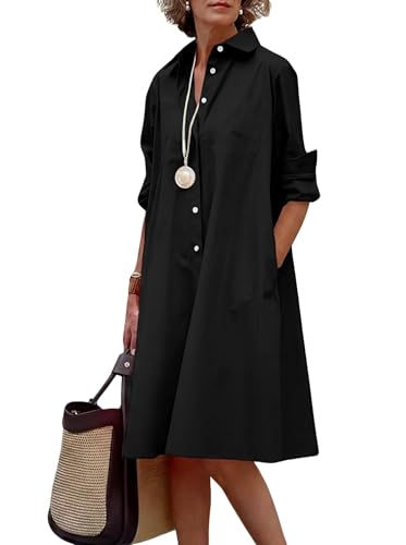 Choichic Shirt Dresses for Women Casual Long...