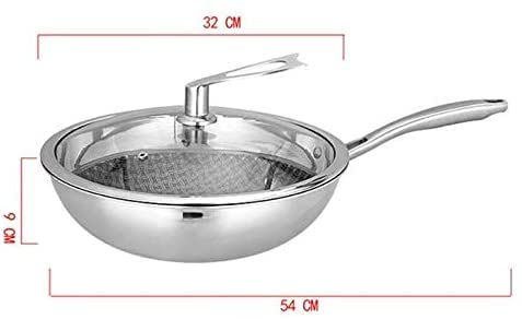 Wok de acero inoxidable 304 resistente con textura honeycomb miniatura 2