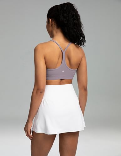 Image of Colorfulkoala Women's Dreamlux Y Back Sports Bra Low Impact Padded Workout Top with Built in Bra A-C Cups