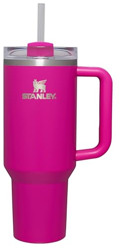 Image of STANLEY Quencher H2.0 FlowState Stainless Steel Vacuum Insulated Tumbler with Lid and Straw for Water, Iced Tea or Coffee, Smoothie and More, Camelia, 40 oz