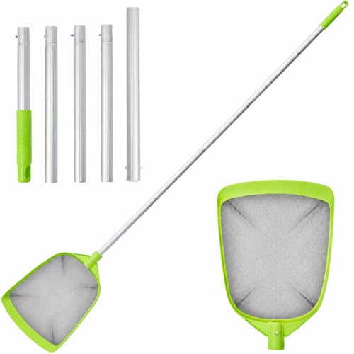Sepetrel Pool Skimmer Net- Total Length 72 inches Rake with Pole,Accessories for Cleaning Inground/Above Ground Swimming Pool, Pond,Spa and Hot Tub Leaf Debris