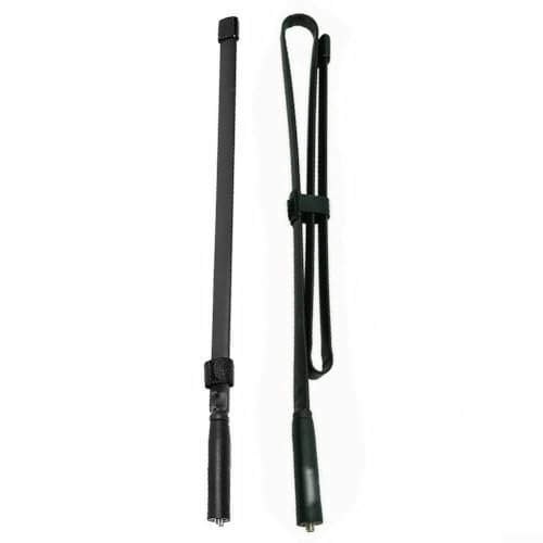 Jayruit Antenne Tactique VHFUHF pour Radio bidirectionnelle Baofeng UV5R UV82, Flexible et Portable Antenne Pliable pour Radioamateur, Randonnée et Urgence(108 cm)