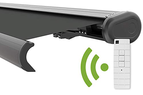 Preisvergleich Produktbild empasa Elektrische Vollkassettenmarkise 'Profi' Kassettenmarkise Gelenkarmmarkise Markise Sonnenmarkise Sonnenschutz 4 x 3 m anthrazit