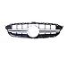 kratka Kompatybilny z Mer-Cedes Nowa klasa C W205 AMG Krata C180 C200 C250 C300 2019+ Bez emblematu C63s Grill Automotywowe części zewnętrzne (Color : Silver no camera)
