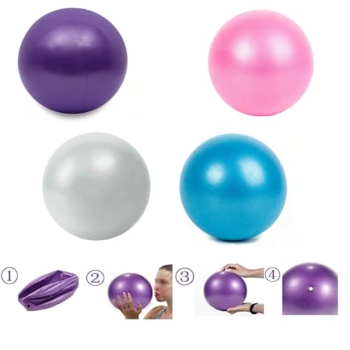 Naisfei 4 Pcs Exercise Ball, 25 cm Soft Yoga Ball, Baby Soft Non-Slip Gymnastics Ball with Pump, Fitness Ball - Image 4