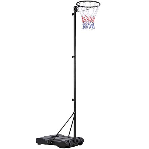 Yaheeetech Portable Netball Hoop Height Adjustable 2.45-3.05m Garden Black