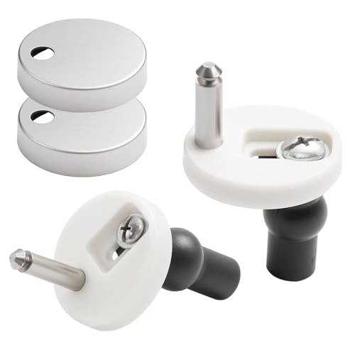 2PCS Toilet Seat Fixings Universal Toilet Seat Accessories Hinges Fittings Bathroom Accessories for WC Toilet Blind Holes