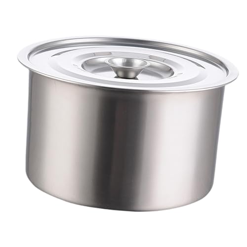 Recipiente para mezclar de acero inoxidable con tapa miniatura 1