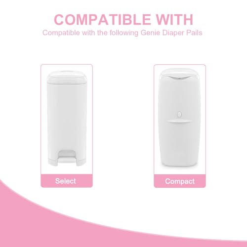 Image of Jumbo Square Refills Disposal Bags Refill Compatible with Genie Diaper Compact, Select Pails(Not Fit Classic Version Pails), Hold Up to 810 Newborn-Sized Diapers Per Refill, 4 Pack