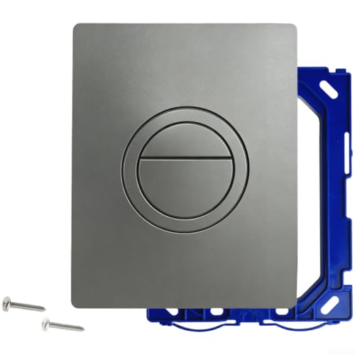 Interruptor para cisterna empotrada con doble botón y placa gris de ABS moderno 2