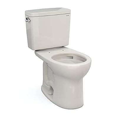 TOTO Drake Two-Piece Round 1.6 GPF Universal Height TORNADO FLUSH Toilet with CEFIONTECT, Sedona Beige - CST775CSFG#12