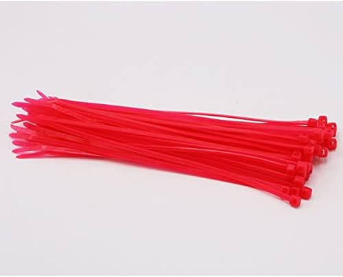 4" x 18 LB cable tie (100/bag) - FLUORESCENT PINK