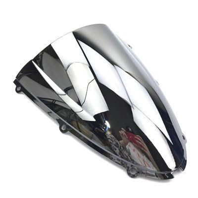 Déflecteur pare-brise double bulle chrome pour moto Kawasaki Ninja ZX6R et ZX10R