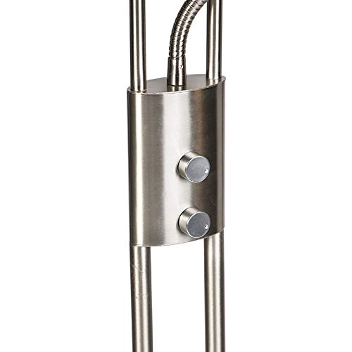 Qazqa Uplighter moderno acero vidrio LED brazo lectura - DIVINE/Acero Alargada Incluye LED Max. 1 x 4.5 Watt