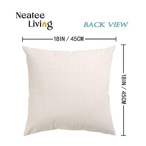 Set Of 4 Fall Pillow Covers 18X18 Inch Fall Thanksgiving Pumpkins Throw Pillows Covers Autumn Leaves Decorative Cushion Covers Outdoor Sofa Couch Pillow Cases Fall Halloween Decorations (18 By 18) #TOP1