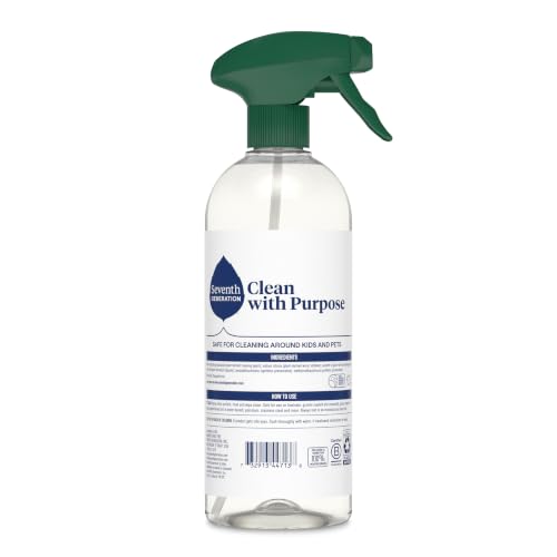 Seventh Generation All Purpose Cleaner, Free & Clear, 23 oz, Pack of 4, Plant-Based Cleaning Spray, Cuts Grease & Grime, No Fragrance or VOCs, Safe for Kids & Pets, Works on Glass, Sealed Wood & More - image 8