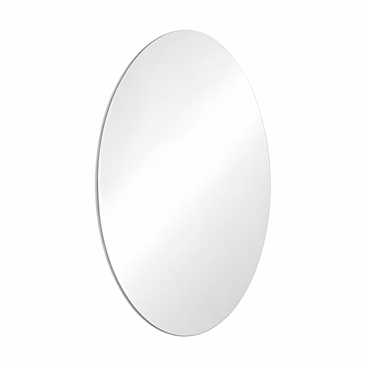 Oval Wall Mirror, Frameless, Self-Adhesive, 30 x 45 cm, for Bedroom, Bathroom & Entryway Decor-image-19