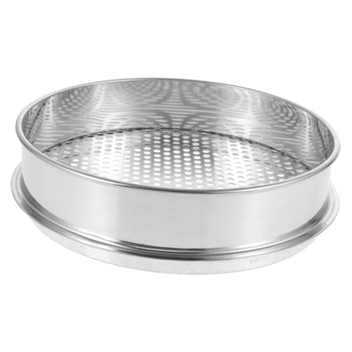 COSMEVIVI Dirt for Plants Outdoor Rock Filtration Compost Sieve Portable 20cm Stainless Steel Soil Sifter