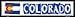 SMART BLONDE Colorado State Outline Novelty Metal Vanity Small Street Sign K-305