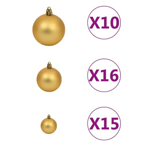 Árbol de Navidad preiluminado de 240 cm verde con luces y bolas 7