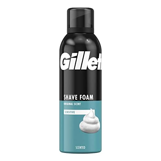 Gillette Classic Espuma De Afeitar Para Hombre, Para Piel Sensible, Ayuda A Proteger Contra La Irritación Del Afeitado, 200ml
