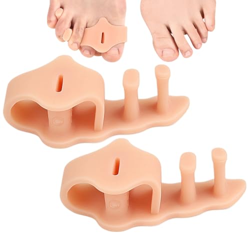 Kustimantu Separadores de dedo del pie, Separadores de dedo – Espaciadores de pie suave para dedos con 2 hebillas, Separadores de corrector de pies, cojines reutilizables