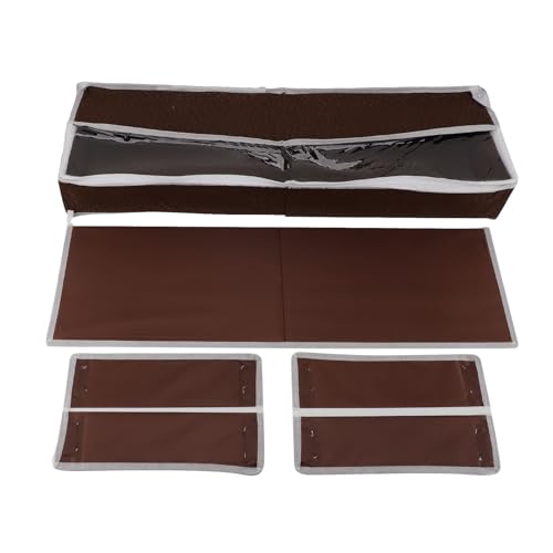CEMTUKLBP Organizador de almacenamiento de zapatos debajo de la cama, caja contenedora de zapatos con ventana transparente y carbón, organizador de zapatos debajo de la cama de tela Oxford