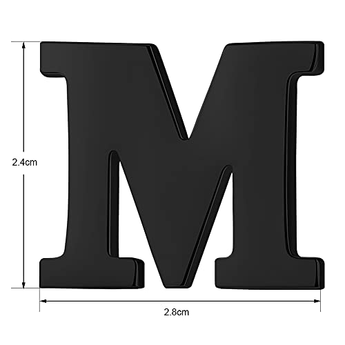 Image of HONEY BEAR Initial Alphabet Letter Lapel Pins Collar Badge Brooches for Mens /Womens Shirt Dress Decoration Black