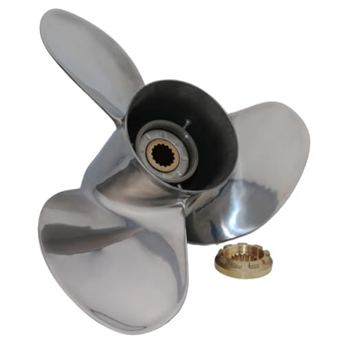 Boatman OEM 13 1/4x17 Stainless Steel Propeller for Honda Outboard 70-130HP,15 Spline,RH