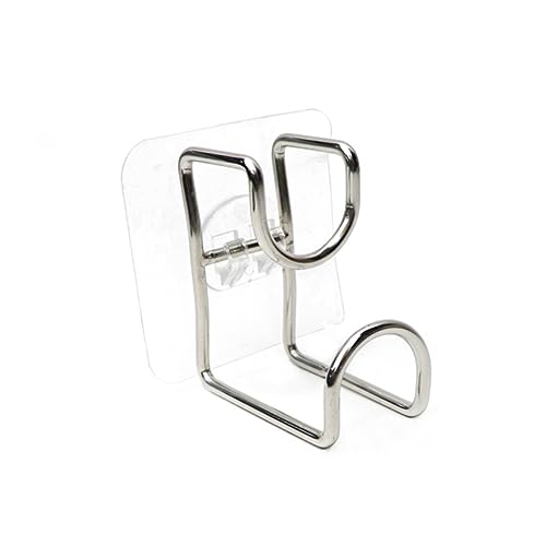 DECHOUS 4PCS Stainless Steel Washbasin Hanging Rack No Drill Multi Purpose Wall Storage Shelf for Kitchen Bathroom Sturdy Traceless Towel Holder Rust Design for Home Organization Silver