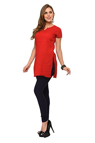 Image of Frenchtrendz Women's Cotton Spandex Stretchable Mid Rise Slim Fit Churidar Leggings Pull On