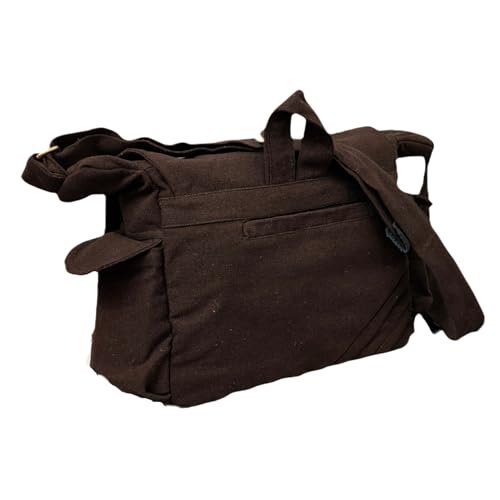 Image of Rough Canvas Cotton Messenger Sling Bag, (32x23x10cm, 7.5L) Medium Size. Patching with Elephant Design