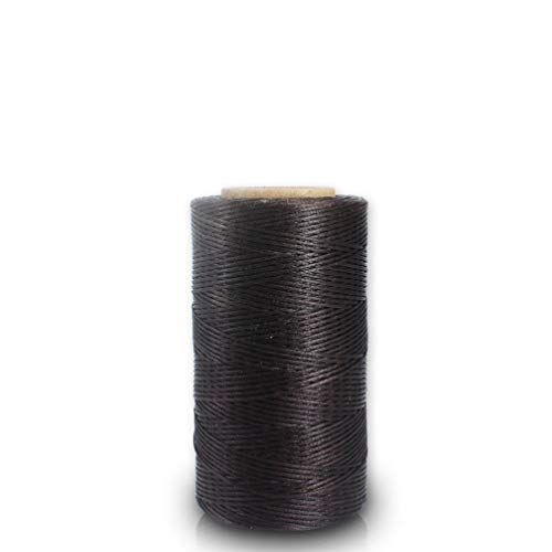 Healifty hilo para cuero encerado 3 piezas 0.8 mm hilo plano encerado para coser, bricolaje productos de cuero encuadernación miniatura 5