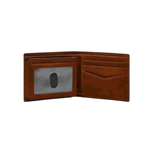 Image of Fossil Men's Everett Leather Bifold with Flip ID Wallet, Brown, (Model: ML4397210)