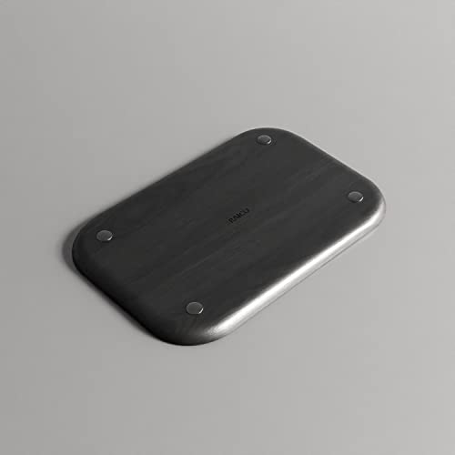Valet Tray Wooden Minimalist Japandi Premium Catchall Edc Concierge Tray Organiser - Black Wood, 30 x 20 x 1.3 cm - Image 4
