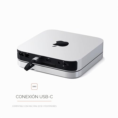 Hub USB C Frontal Satechi con Lector de Tarjetas SD y Audio para Mac Mini M2 4