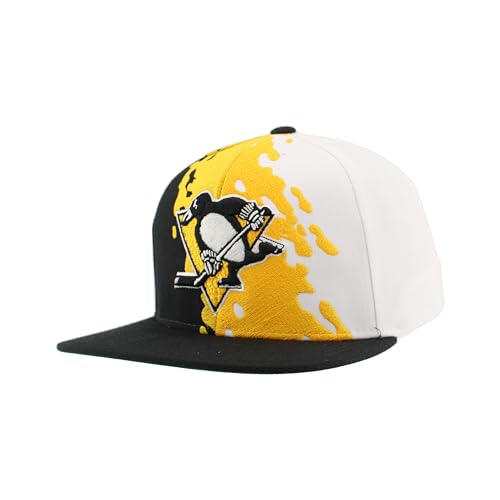 Image of ZHATS NHL Unisex-Adult NHL Officially Licensed Adjustable Snapback Hat Flat Bill Z11 Retro Paintbrush