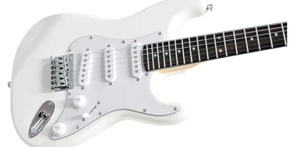 ホワイトエレキギター シングルコイル搭載 ホワイトエレキギター シングルコイル搭載