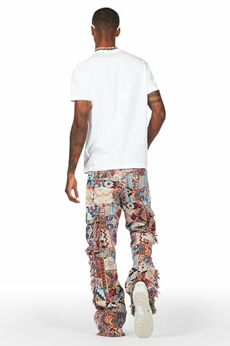 Men's Percy Multi Tapestry Slim Flare Jean4