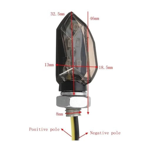 Clignotants moto ambre universels ultra-lumineux avec feu arrière de frein lot de 2 - 7