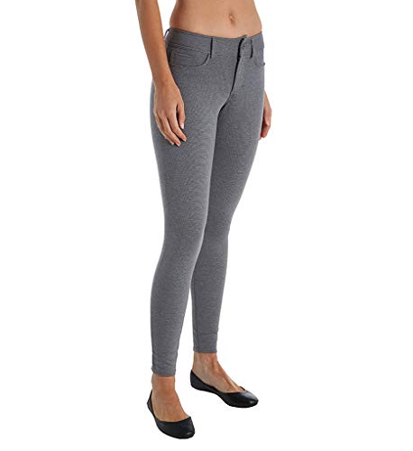 MeMoi Pants-Style Ponte Leggings Medium Gray Heather X-Large