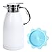 CHANGTT Dzbanek próżniowy, podwójne ścianki termosu próżniowe izolowane kawa herbata Carafe 304 Stal nierdzewna Podwójna ściana Próżniowa pula do kawy Thermal Carafe, 12 godzin retencji ciepła,White,1.8L