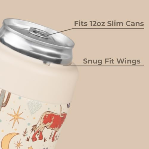 Image of HydroJug Slim Can Cooler 12 oz, Stainless Steel Can Holder, Rodeo