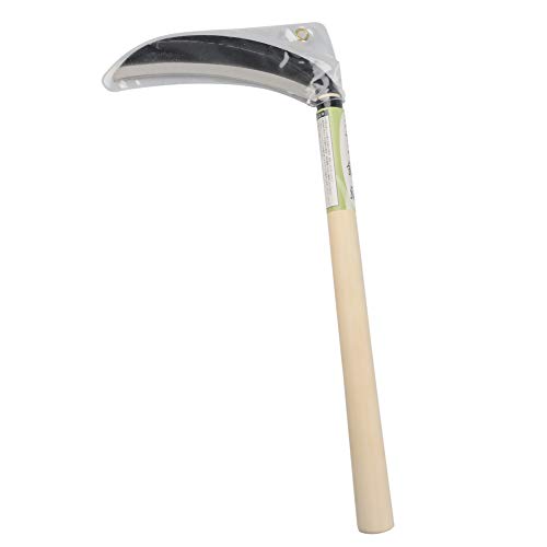 Japanese Steel Grass Sickle - Multipurpose Gardening Hand Sickle Weeding Sickle (Hardwood Handle)