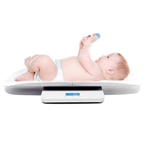 Image of Digital Pet Scale, Baby Scale, with 3 Weighing Modes(kg /oz /lb), Max 220 lbs, Capacity with Precision up to 0.02lbs, White, Suitable for Infant, Puppies, Mom