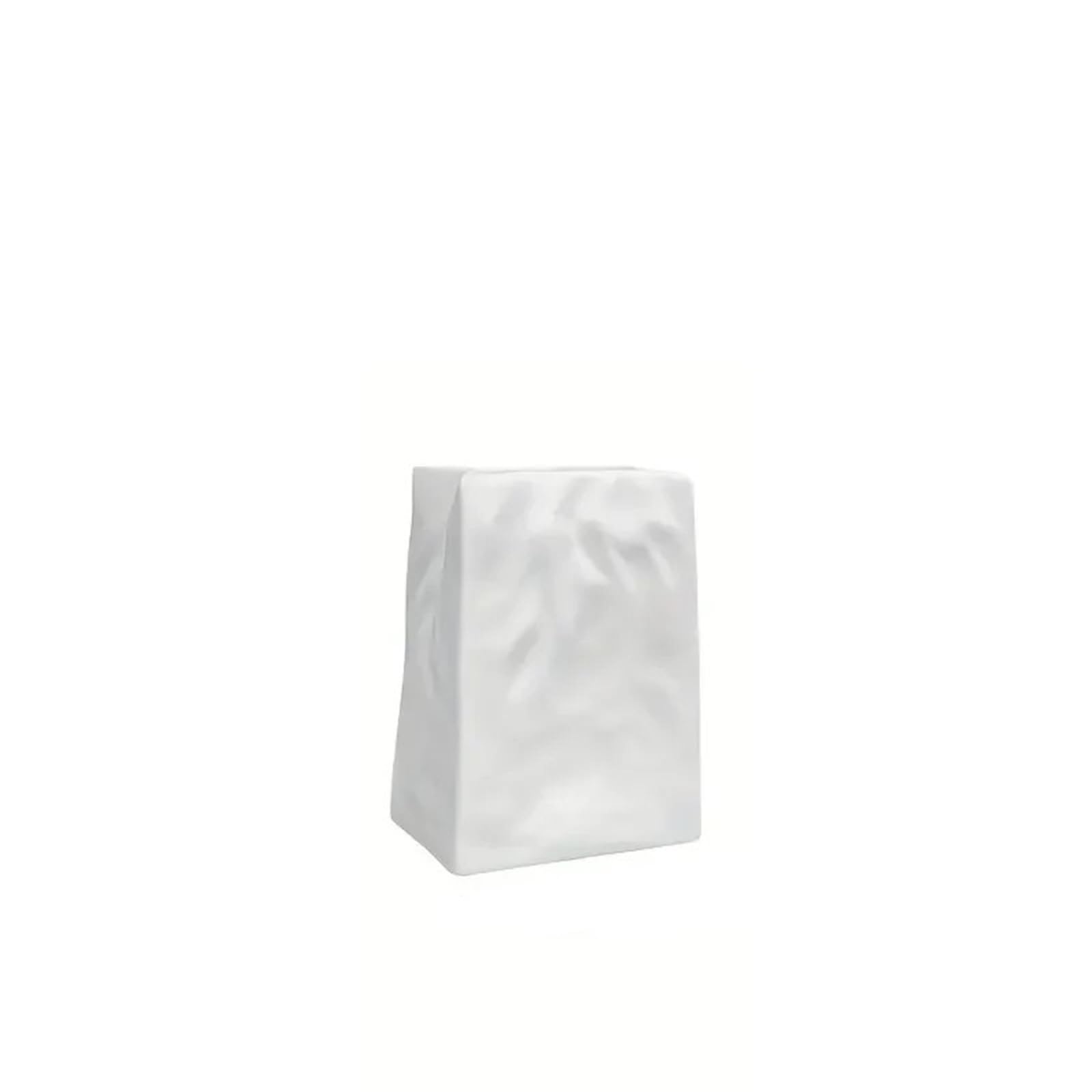 Creative Minimalist Pleated Paper Bag Unique Resin Vase Desktop Home Decoration