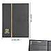 Stamp Albums 100 Pockets - Stockbooks with 50x197mm Sleeves, 10 Double Sided Black Page with Leatherette Padded Black Cover, Collection Storage Folder for Paper Money Postage Stamps AS0105BK