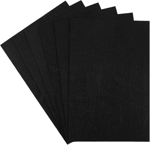 Image of Asian Hobby Crafts A4 Black Felt Fabric Sheets for Flower Making & DIY Craft Projects, Scrapbooking, Sewing Dolls, Embroidery & Patchwork, School Projects, Kids Art & Craft Supplies, Home Decorations - Set of 10 Pcs