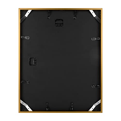 Golden State Art, 12X16 Aluminum Picture Frame With Ivory Color Mat For 8.5X11 Photo - Sawtooth Hangers, Spring Clips - Wall Mounting - Real Glass - Metal Frame (Bronze, 1-Pack) #TOP4