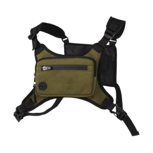 Mochila Pectoral Running para Hombres | Bolsa Pectoral Running Bolsa Frontal | Chaleco Portaobjetos con Bolsillo para Móvil para Senderismo Caza Ciclismo Motociclismo Acampadas